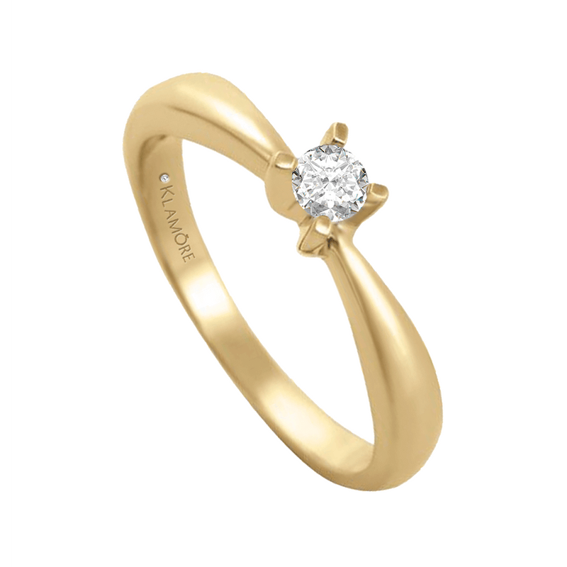 Anillo de compromiso Miloro 15 pts. Diamante natural. Klamore