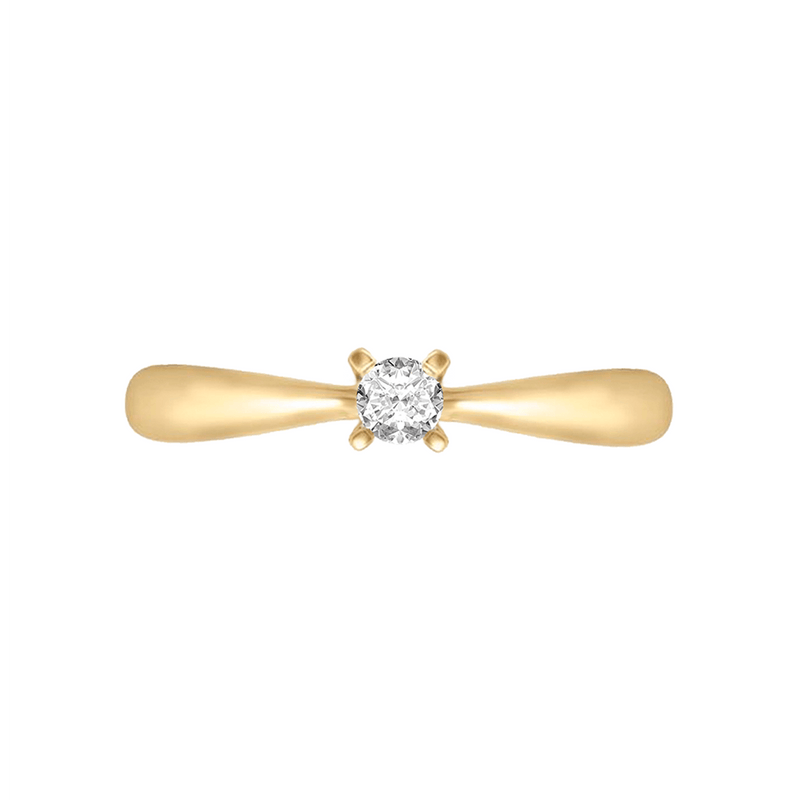 Anillo de compromiso Miloro 15 pts. Diamante natural. Klamore