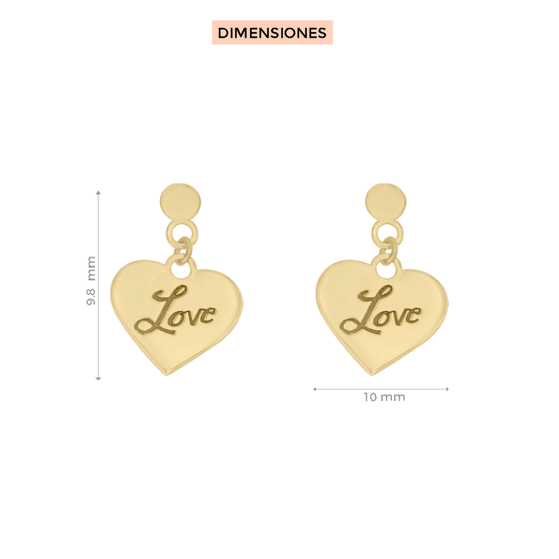 Aretes Love Charms Klamore